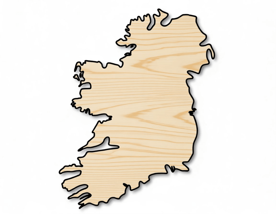 Unfinished Ireland Country Silhouette | DIY Craft Cutout | up to 46" DIY - NameSigns.com
