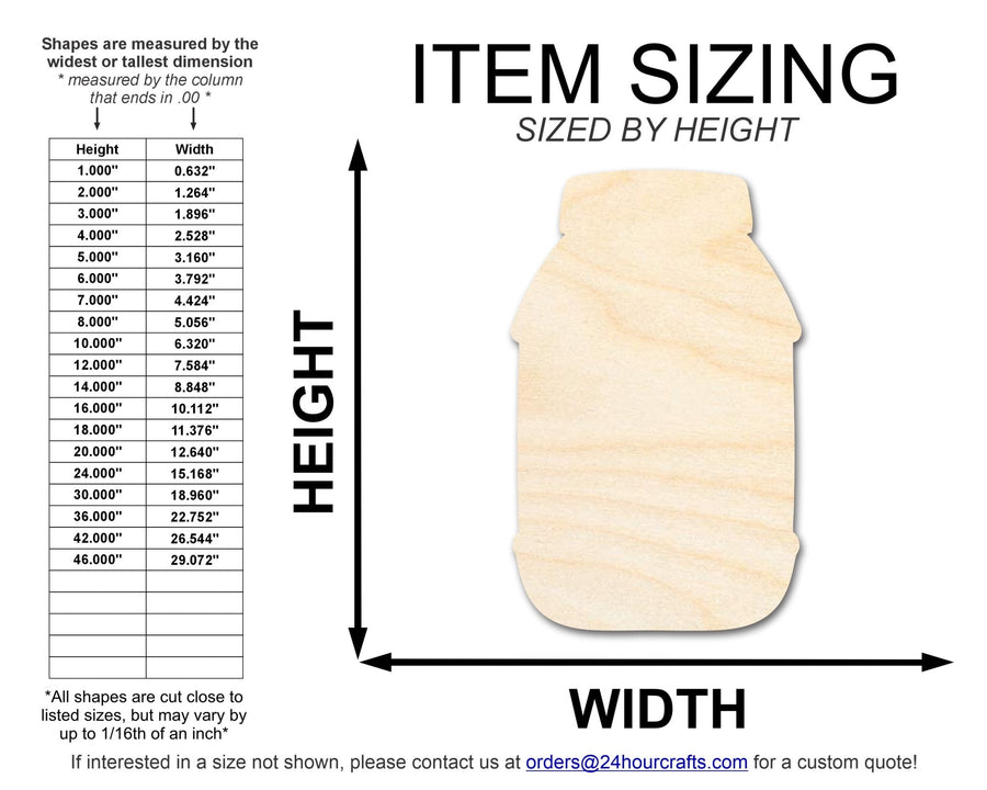 Unfinished Mayonnaise Shape | DIY Craft Cutout | up to 46" DIY - NameSigns.com