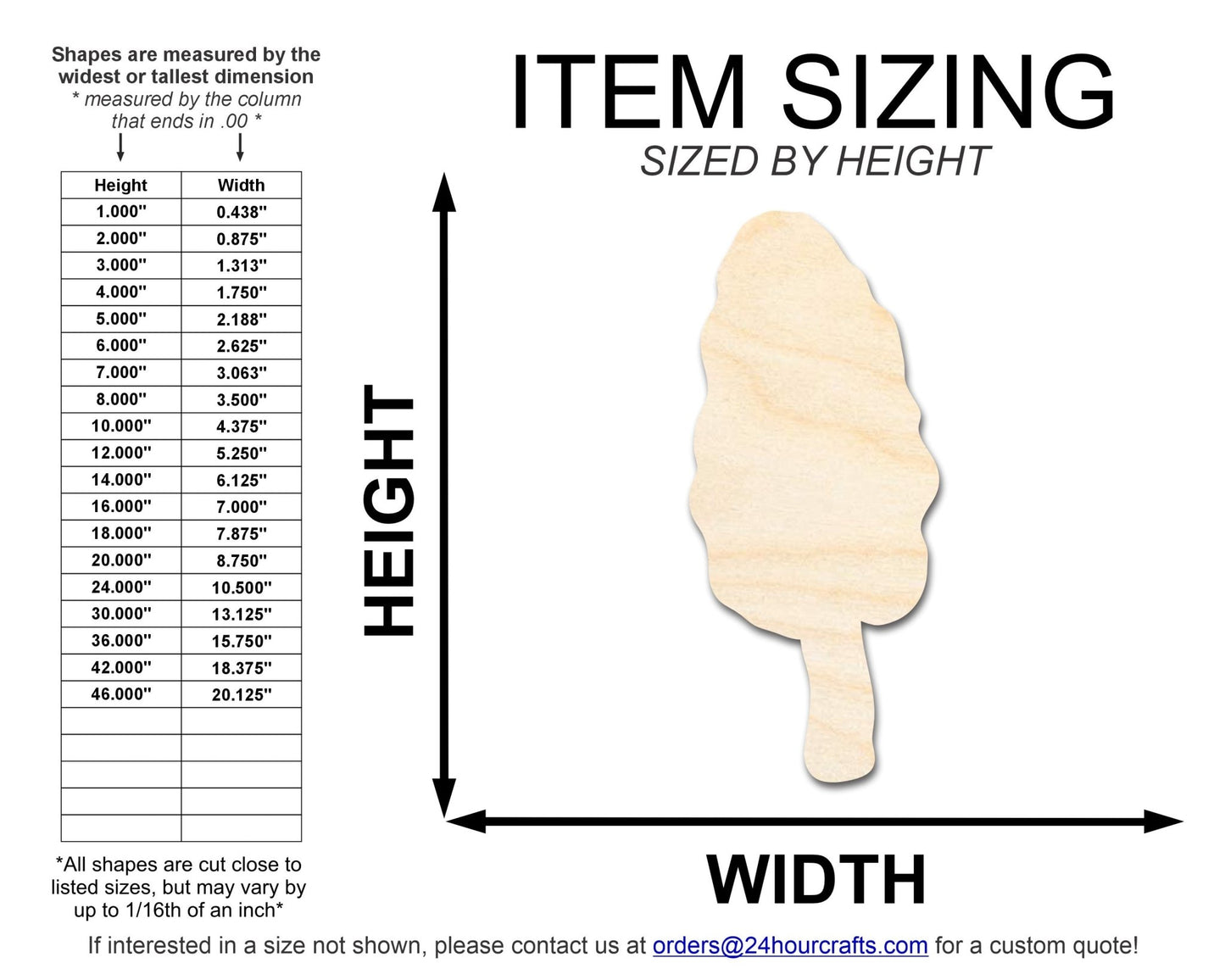 Unfinished Morel Mushroom Shape | DIY Craft Cutout | up to 46" DIY - NameSigns.com