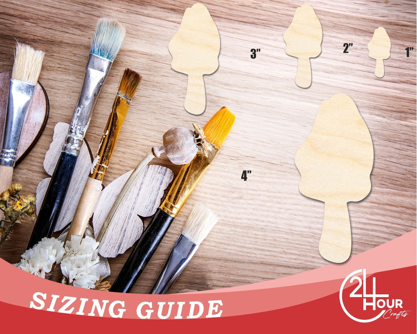 Unfinished Morel Mushroom Silhouette | DIY Craft Cutout | up to 46" DIY - NameSigns.com
