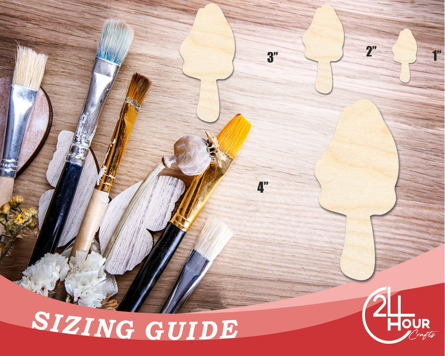 Unfinished Morel Mushroom Silhouette | DIY Craft Cutout | up to 46" DIY - NameSigns.com
