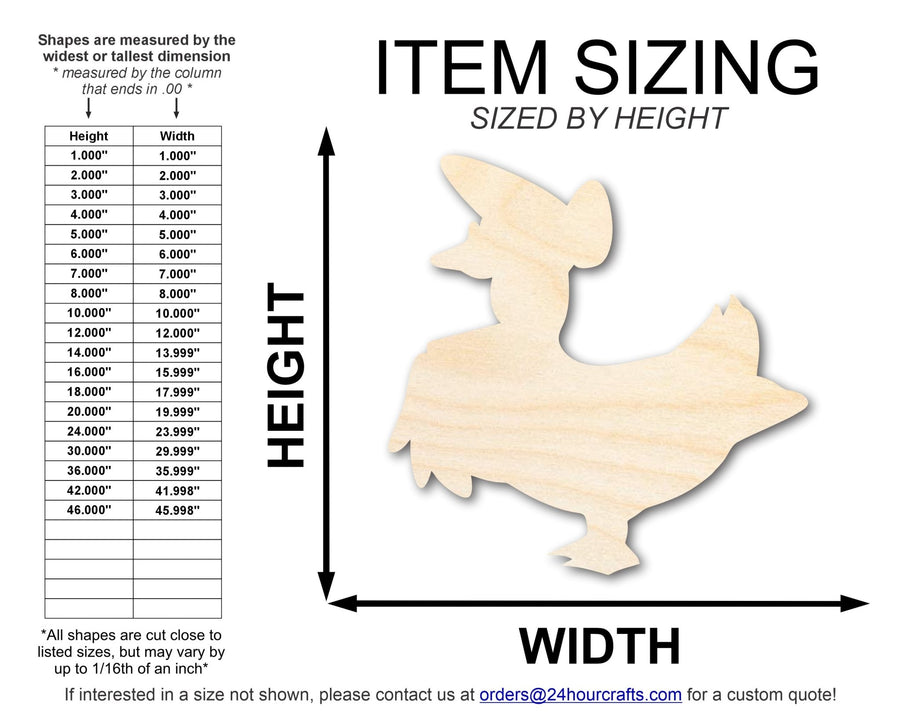 Unfinished Mother Goose Wood Cutout Shape | DIY Craft Cutout | up to 46" DIY - NameSigns.com