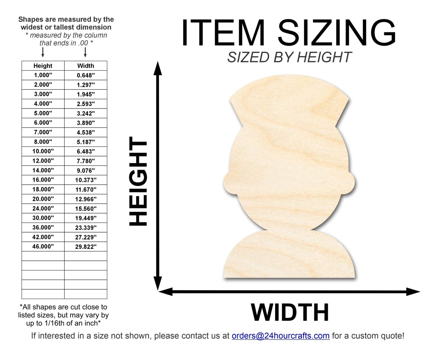Unfinished Nurse Shape | DIY Craft Cutout | up to 46" DIY - NameSigns.com