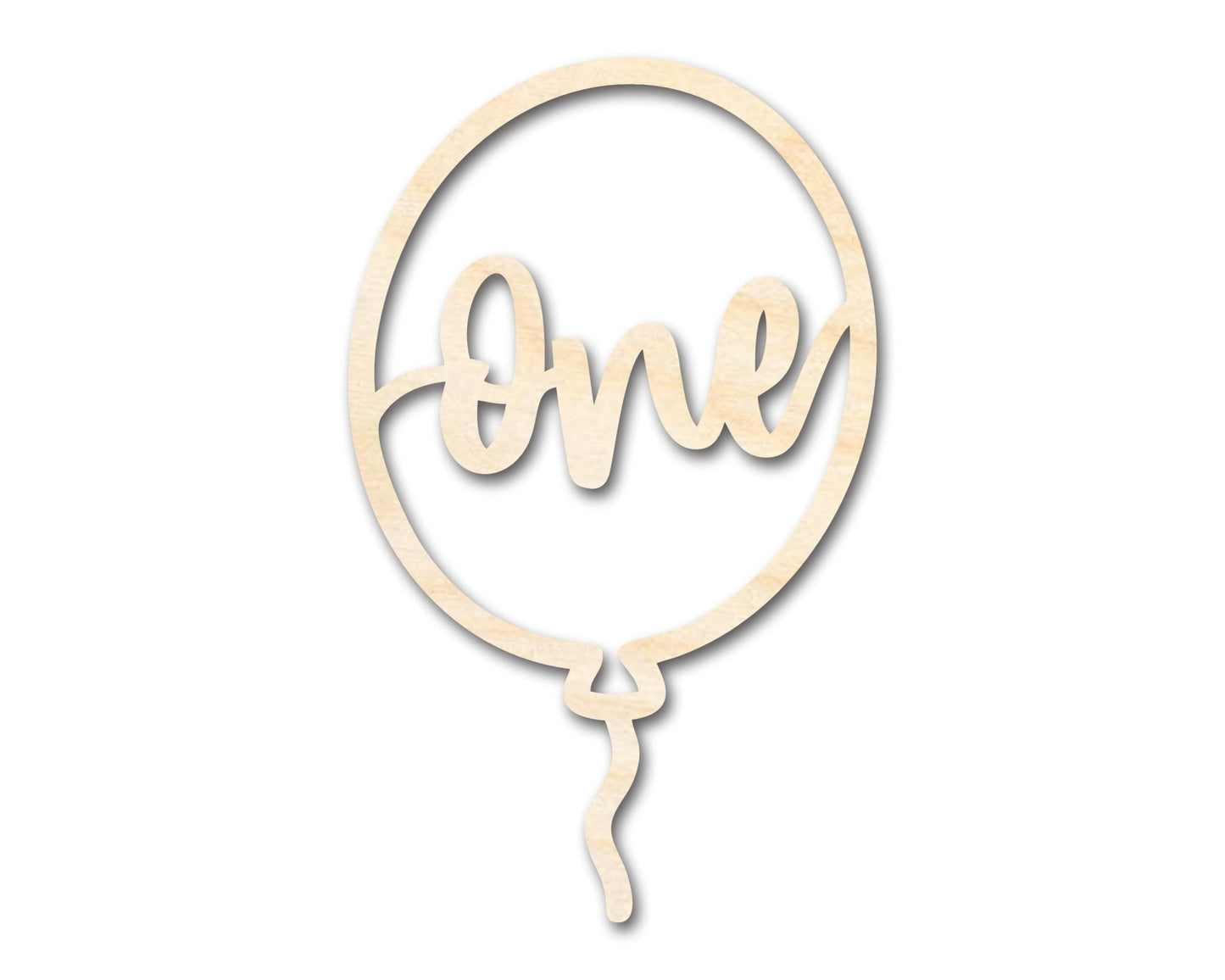 Unfinished One Balloon Shape | DIY Craft Cutout | up to 46" DIY - NameSigns.com