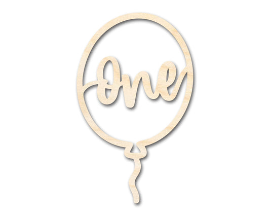 Unfinished One Balloon Shape | DIY Craft Cutout | up to 46" DIY - NameSigns.com