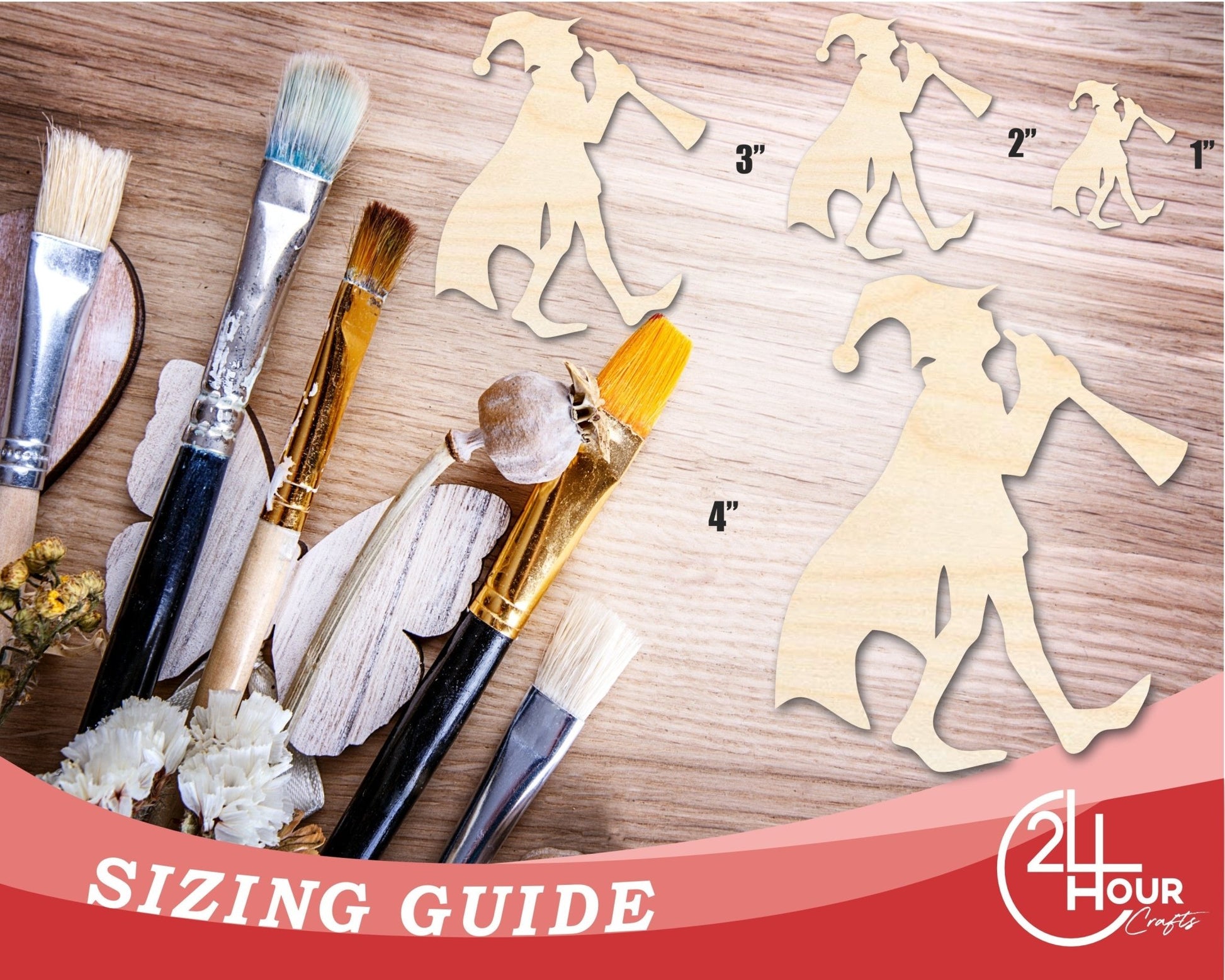 Unfinished Piper Wood Cutout Shape | DIY Craft Cutout | up to 46" DIY - NameSigns.com