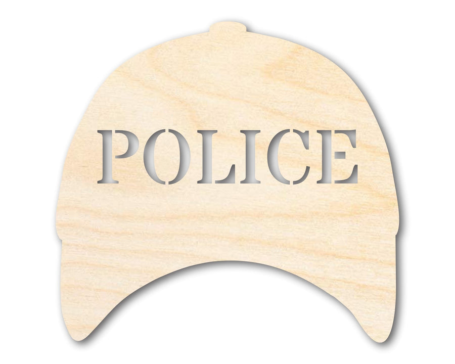 Unfinished Police Cap Shape | DIY Craft Cutout | up to 46" DIY - NameSigns.com
