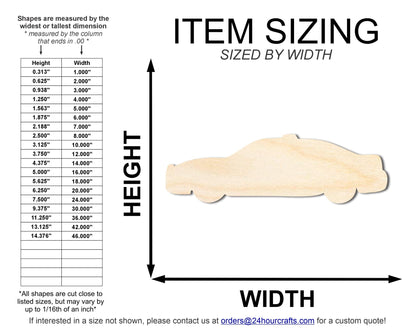 Unfinished Police Car Shape | DIY Craft Cutout | up to 46" DIY - NameSigns.com