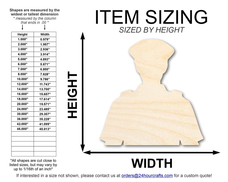 Unfinished Police Officer Shape | DIY Craft Cutout | up to 46" DIY - NameSigns.com