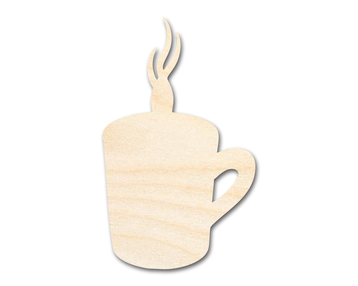 Unfinished Steamy Mug Shape | Craft Cutout | up to 46" DIY - NameSigns.com