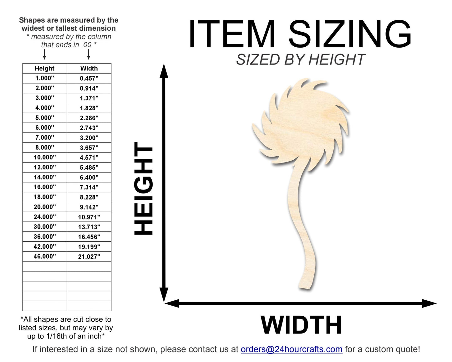 Unfinished Storybook Tree Wood Cutout | DIY Craft Cutout | up to 46" DIY - NameSigns.com