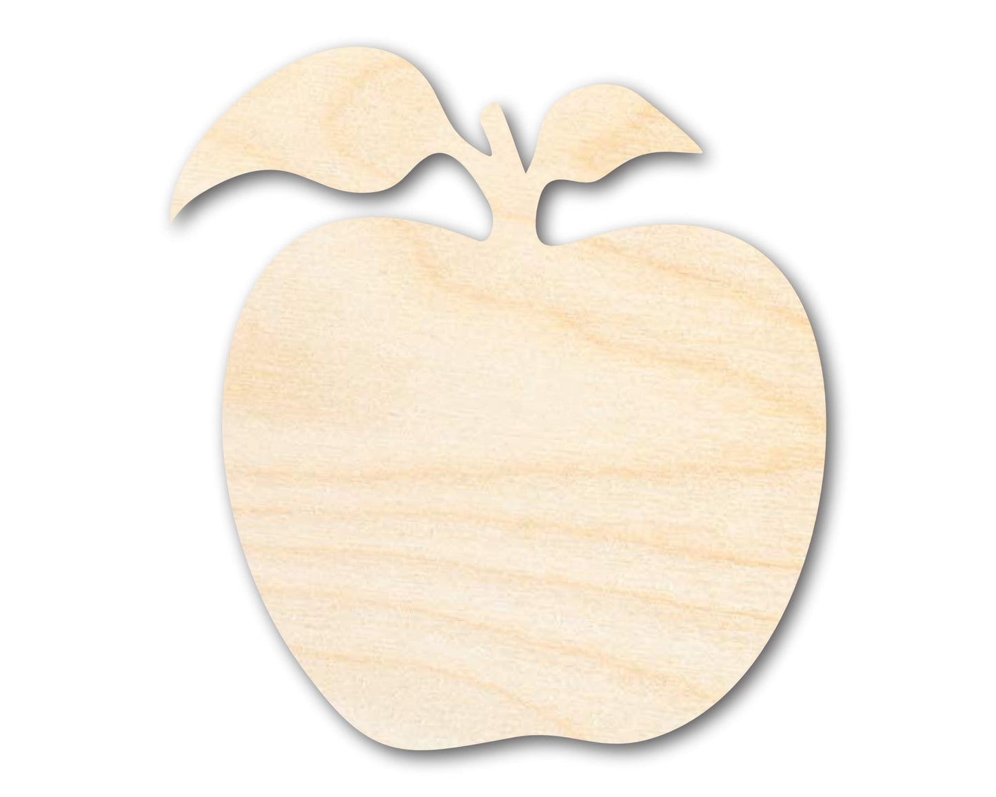 Unfinished Two Leaf Apple Shape | Craft Cutout | up to 46" DIY - NameSigns.com