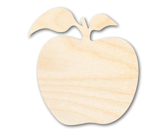 Unfinished Two Leaf Apple Shape | Craft Cutout | up to 46" DIY - NameSigns.com