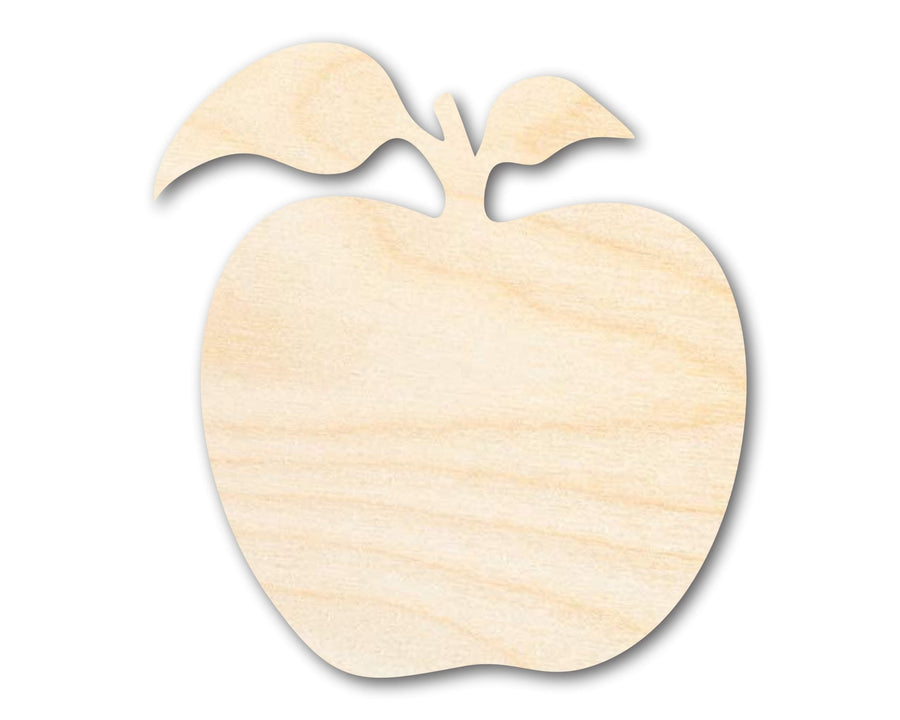 Unfinished Two Leaf Apple Shape | Craft Cutout | up to 46" DIY - NameSigns.com