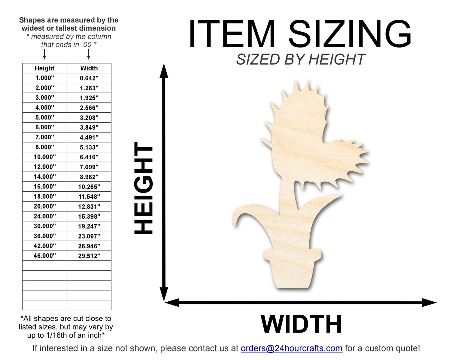 Unfinished Venus Fly Trap Shape | DIY Craft Cutout | up to 46" DIY - NameSigns.com