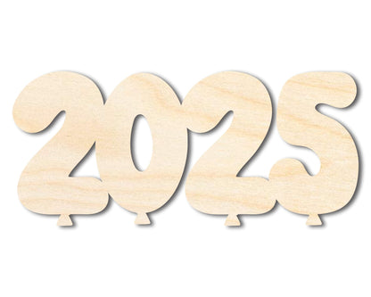 Unfinished Wood 2025 Balloons Shape | DIY Craft Cutout | up to 46" DIY - NameSigns.com
