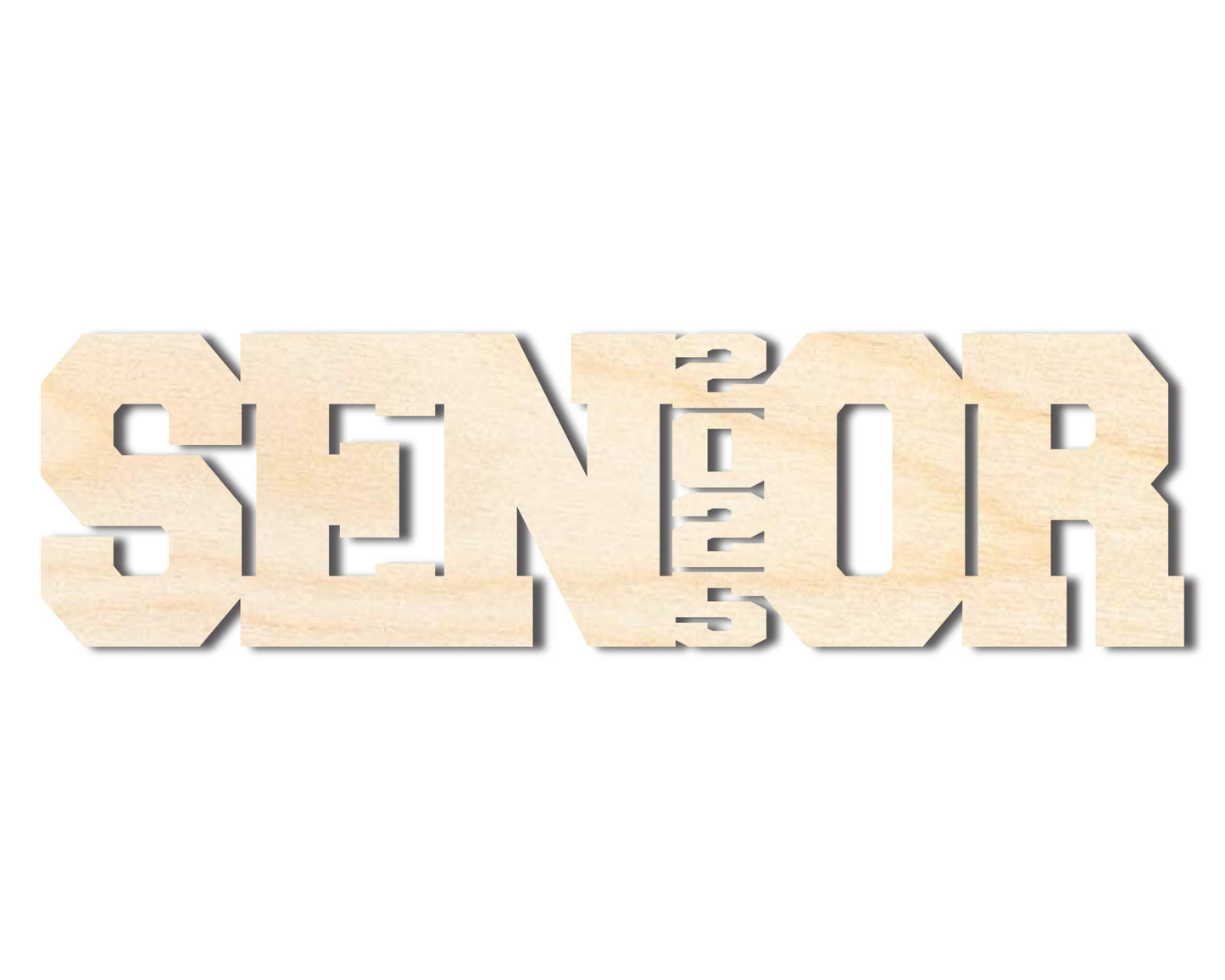 Unfinished Wood 2025 Senior Shape | DIY Craft Cutout | up to 46" DIY - NameSigns.com