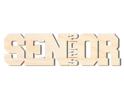 Unfinished Wood 2025 Senior Shape | DIY Craft Cutout | up to 46" DIY - NameSigns.com
