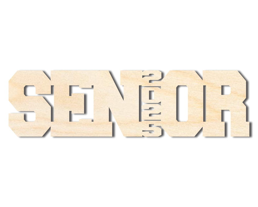 Unfinished Wood 2025 Senior Shape | DIY Craft Cutout | up to 46" DIY - NameSigns.com