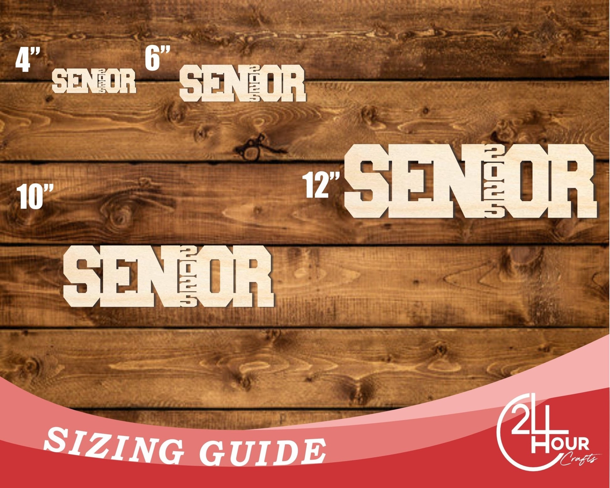 Unfinished Wood 2025 Senior Shape | DIY Craft Cutout | up to 46" DIY - NameSigns.com