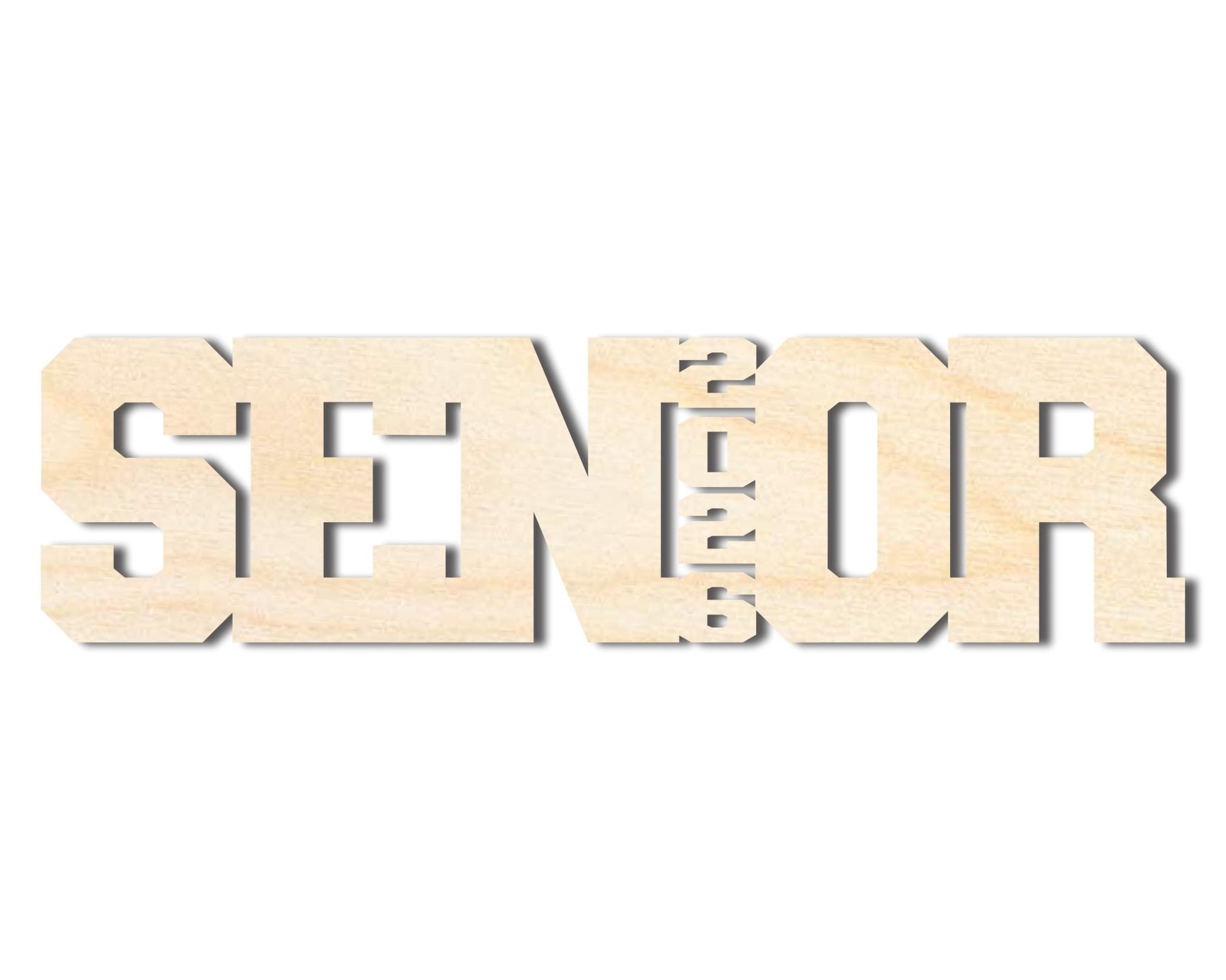 Unfinished Wood 2026 Senior Shape | DIY Craft Cutout | up to 46" DIY - NameSigns.com