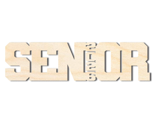 Unfinished Wood 2026 Senior Shape | DIY Craft Cutout | up to 46" DIY - NameSigns.com