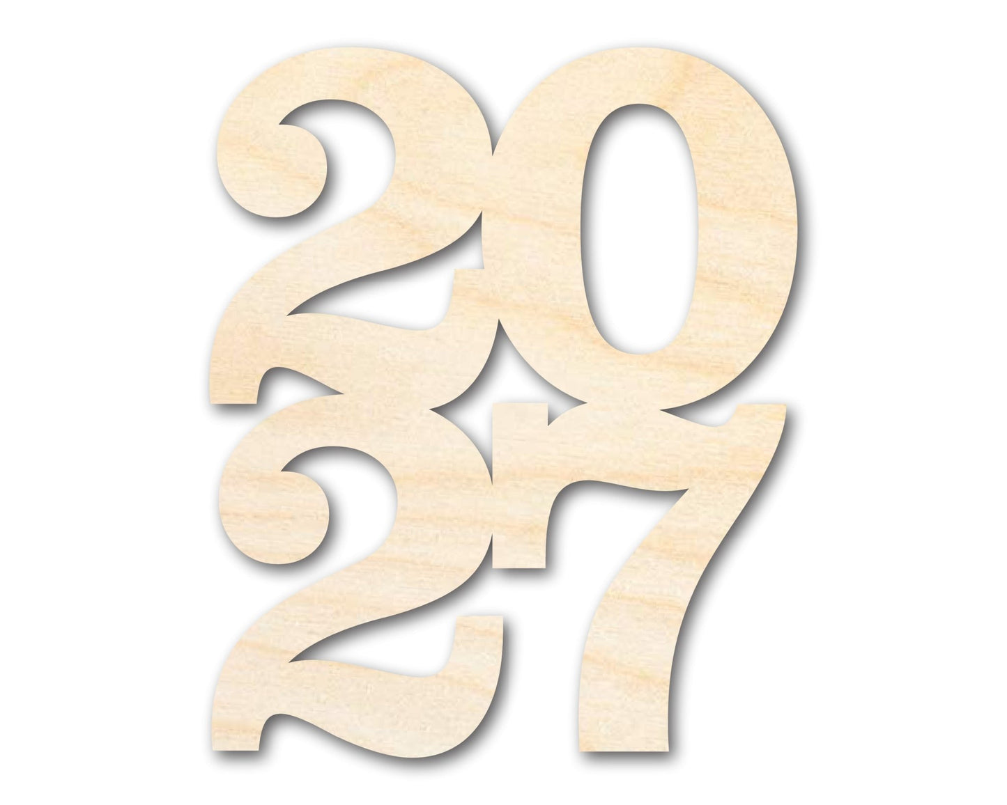 Unfinished Wood 2027 Shape | DIY Craft Cutout | up to 46" DIY - NameSigns.com