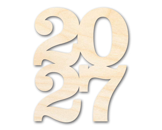 Unfinished Wood 2027 Shape | DIY Craft Cutout | up to 46" DIY - NameSigns.com