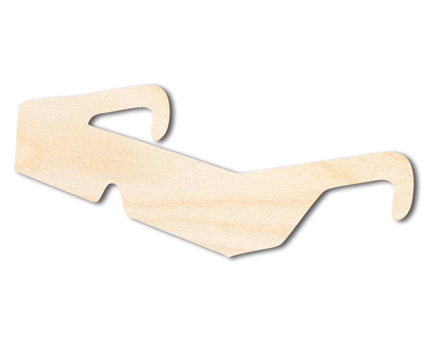 Unfinished Wood 3D Glasses Shape | DIY Craft Cutout | up to 46" DIY - NameSigns.com
