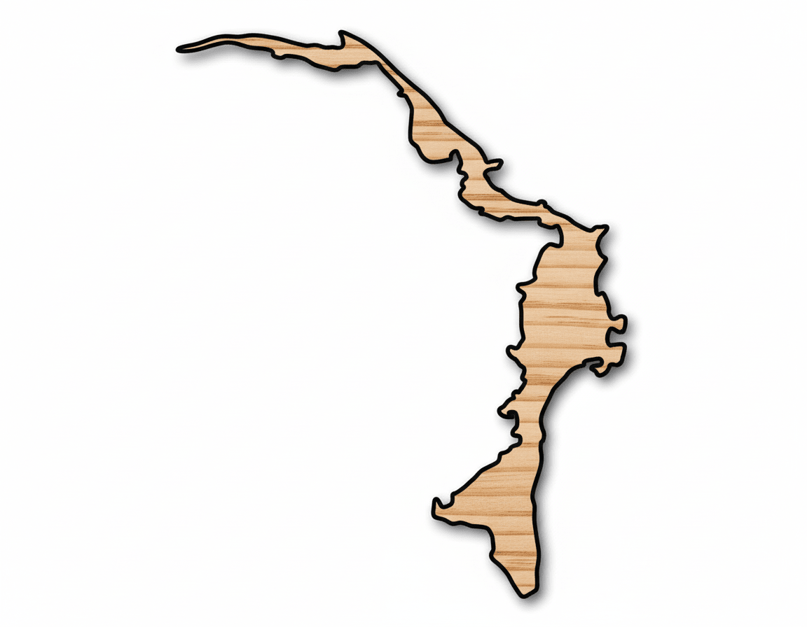 Unfinished Wood Abaco Island Shape - Bahamas Country Craft - up to 46" DIY - NameSigns.com