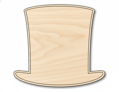 Unfinished Wood Abraham Lincoln Hat Silhouette | Craft Cutout | Up to 36" DIY - NameSigns.com