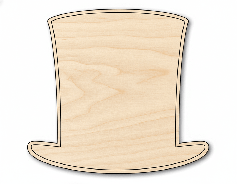 Unfinished Wood Abraham Lincoln Hat Silhouette | Craft Cutout | Up to 36" DIY - NameSigns.com
