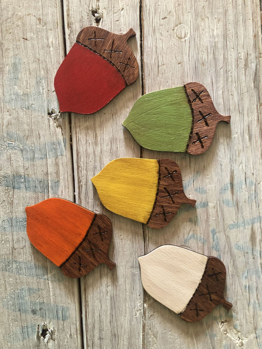 Unfinished Wood Acorn Shape | DIY Fall Forest Craft Cutout | Up to 36" - NameSigns.com
