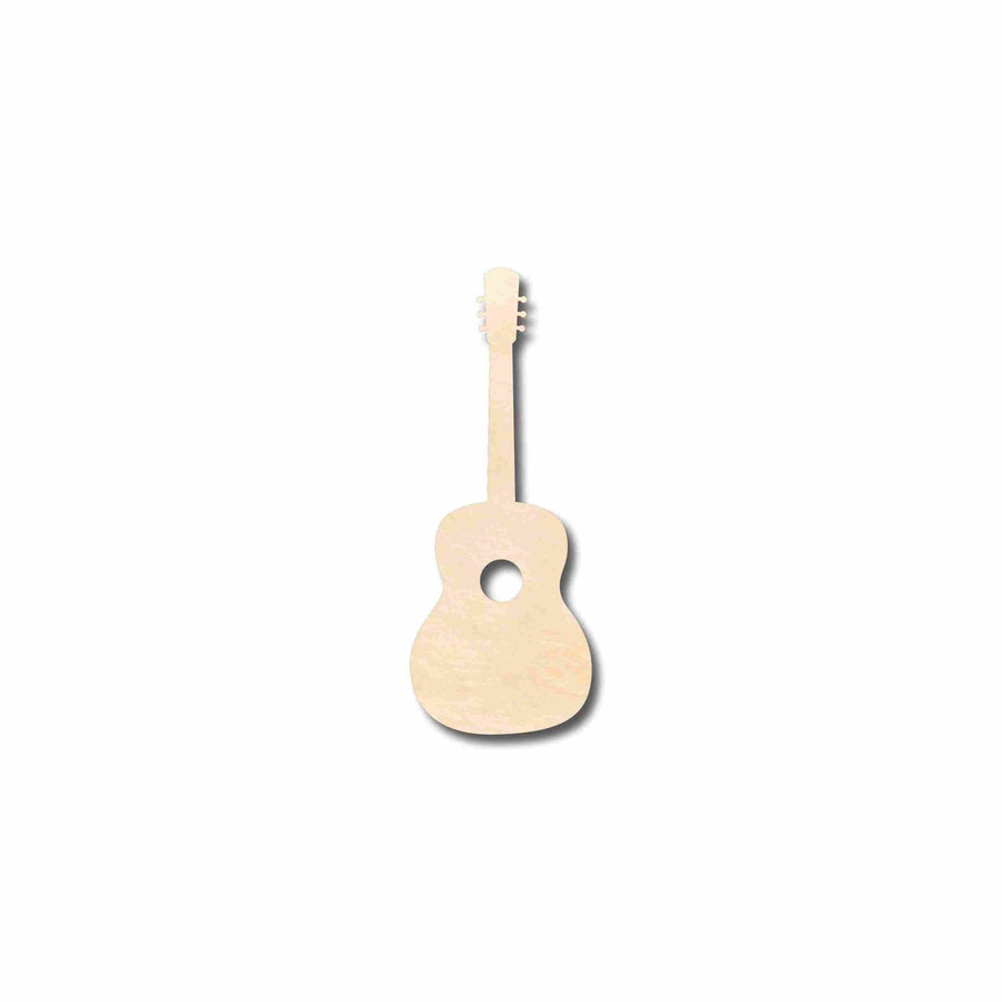 Unfinished Wood Acoustic Guitar Silhouette - Craft - up to 46" DIY - NameSigns.com