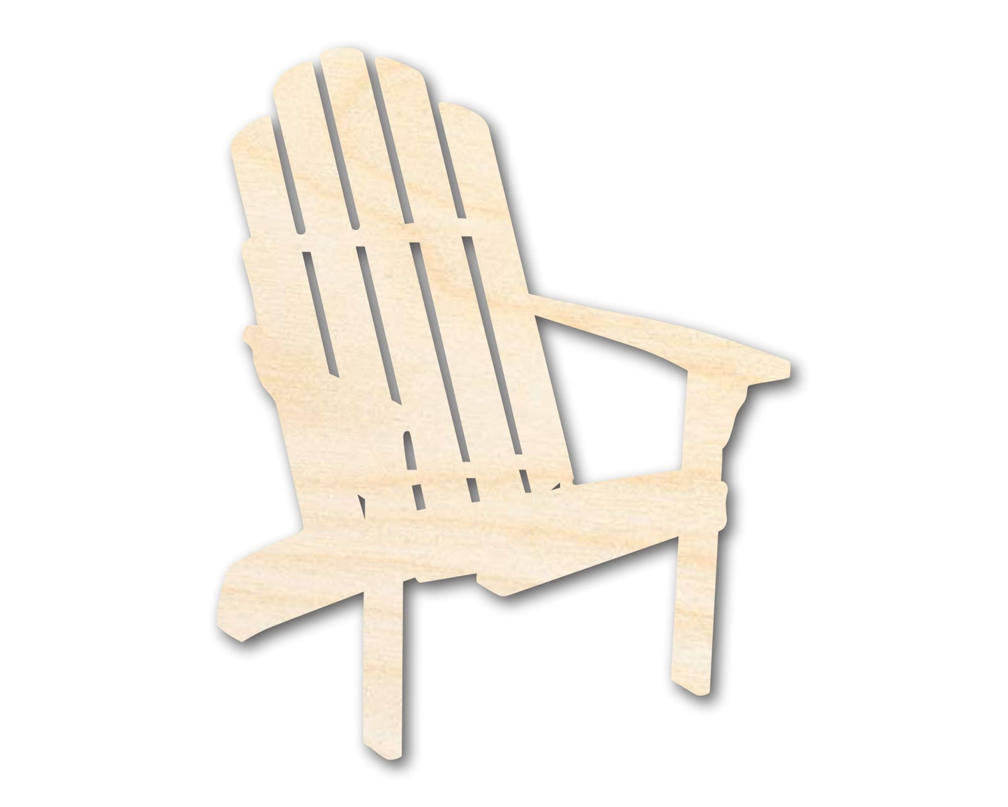 Unfinished Wood Adirondack Chair Shape | Summer | Beach | Craft Cutout | up to 46" DIY - NameSigns.com