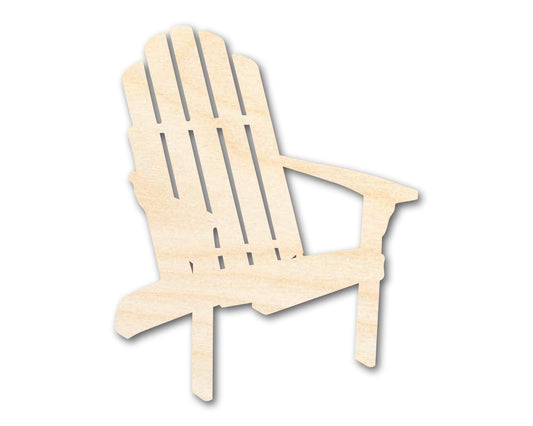 Unfinished Wood Adirondack Chair Shape | Summer | Beach | Craft Cutout | up to 46" DIY - NameSigns.com