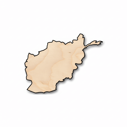 Unfinished Wood Afghanistan Shape - Country - Craft - up to 46" DIY - NameSigns.com