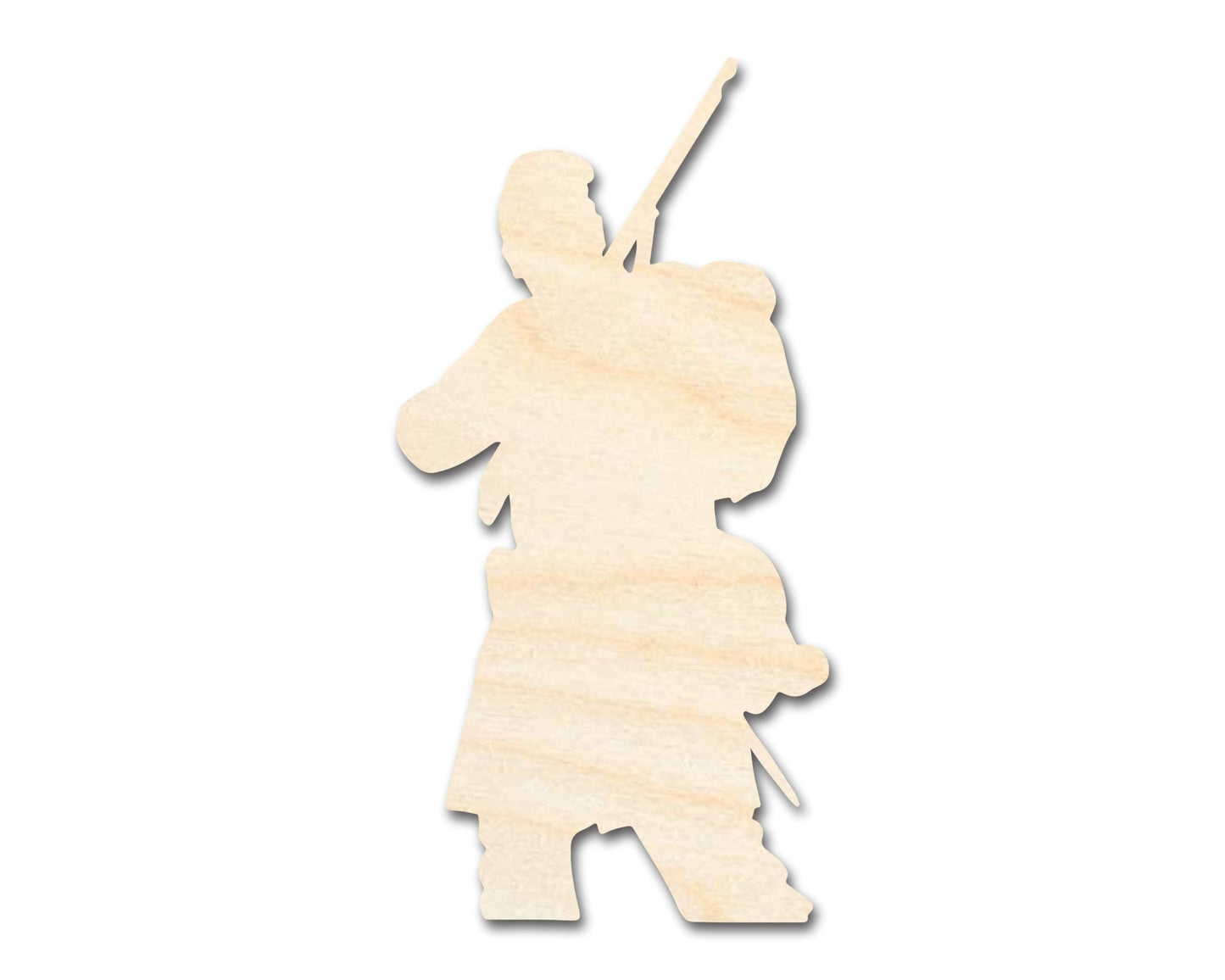 Unfinished Wood Aiming Soldier Shape | DIY Craft Cutout | up to 46" DIY - NameSigns.com