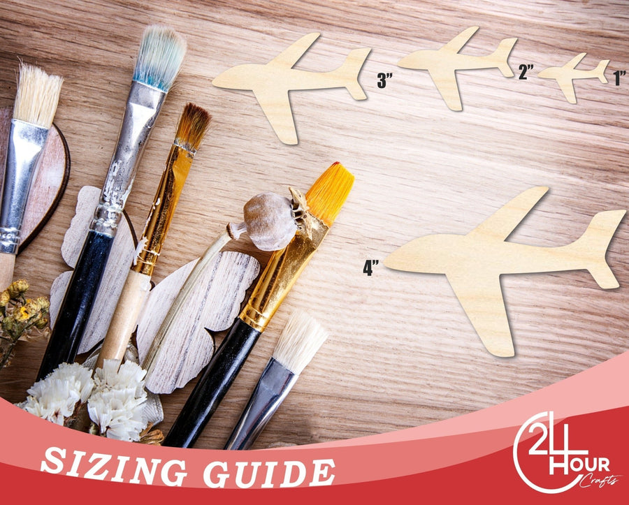 Unfinished Wood Airplane Shape | Craft Cutout | Up to 36" - NameSigns.com