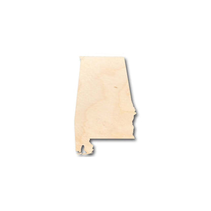 Unfinished Wood Alabama Shape - State - Craft - up to 46" DIY - NameSigns.com