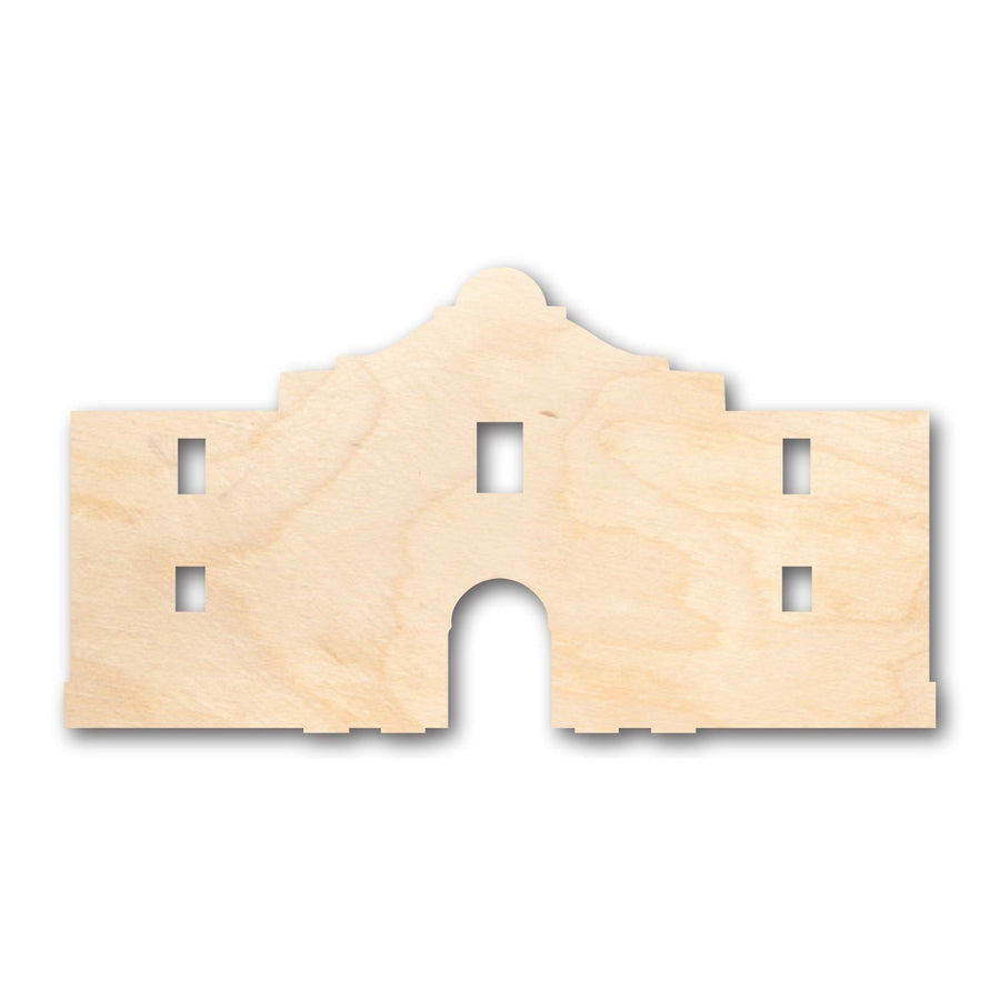 Unfinished Wood Alamo Shape - Craft - up to 46" DIY - NameSigns.com