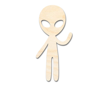 Unfinished Wood Alien Greetings Shape - Craft - up to 46" - NameSigns.com