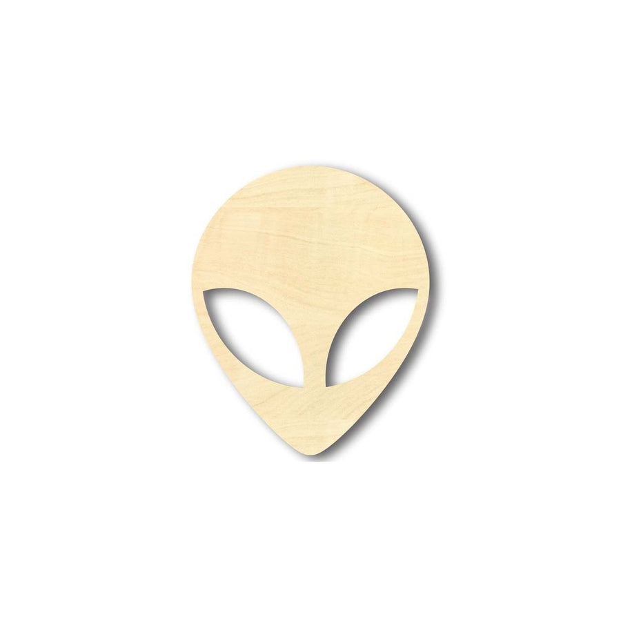 Unfinished Wood Alien Head - Outer Space - Craft - up to 46" DIY - NameSigns.com