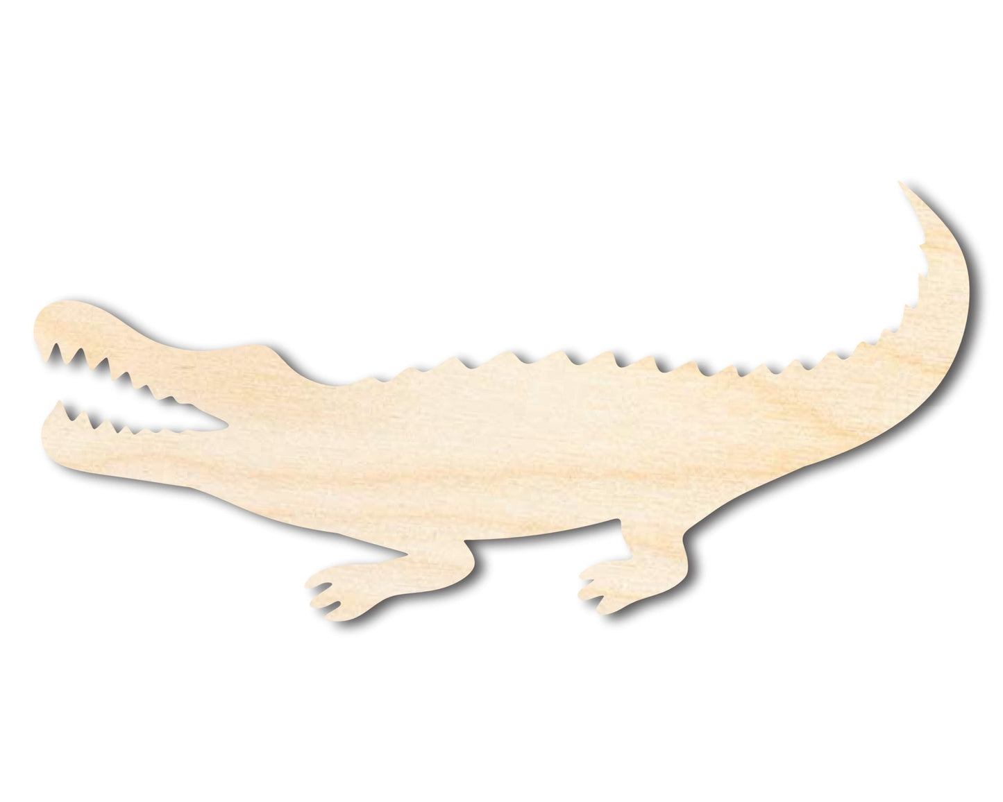 Unfinished Wood Alligator Shape | Reptile | DIY Craft Cutout | Up to 46" - NameSigns.com