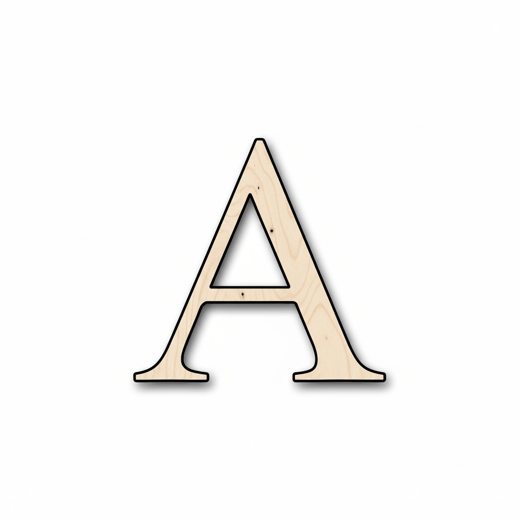 Unfinished Wood Alpha Silhouette - Craft - up to 46" DIY - NameSigns.com