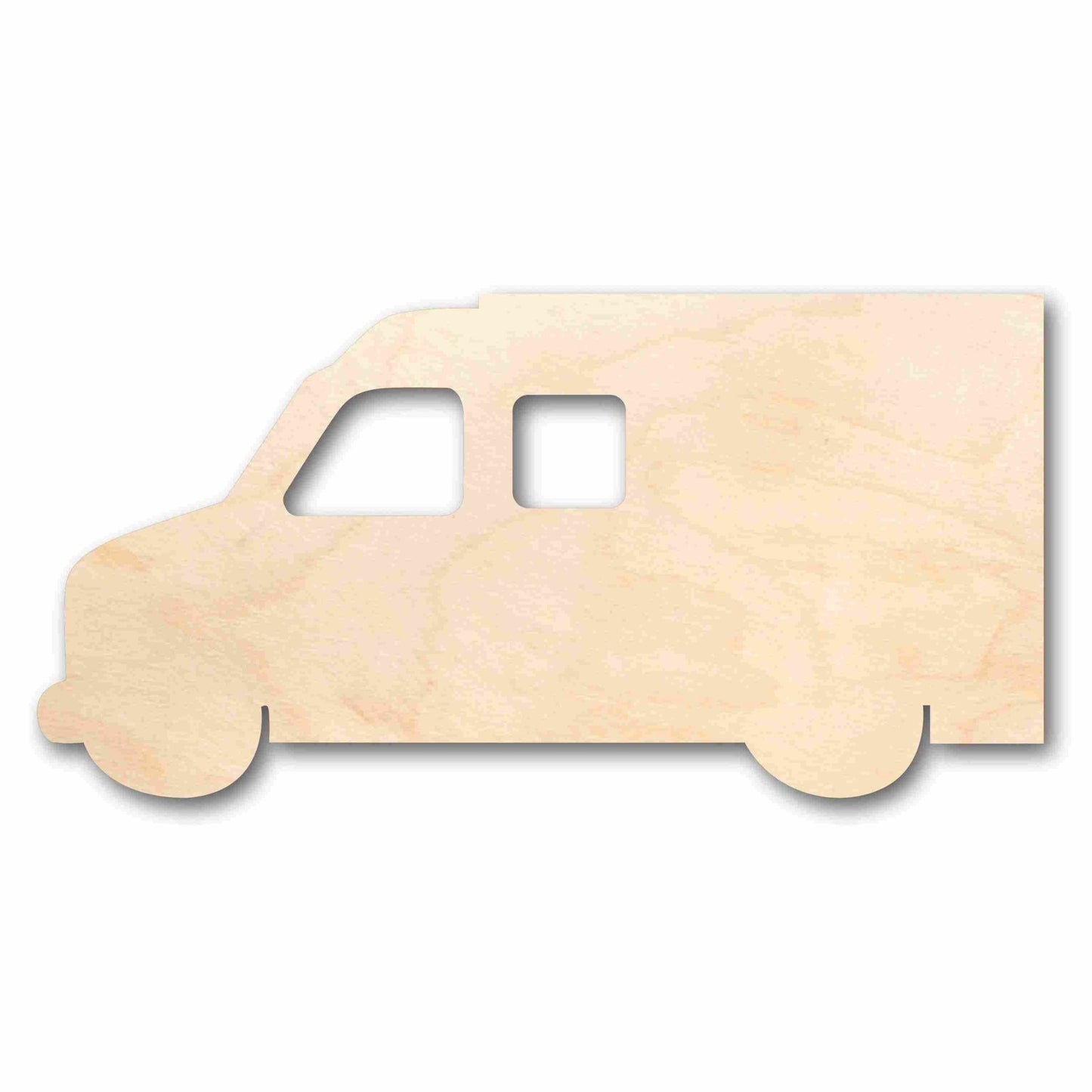 Unfinished Wood Ambulance Silhouette - Craft - up to 46" DIY - NameSigns.com