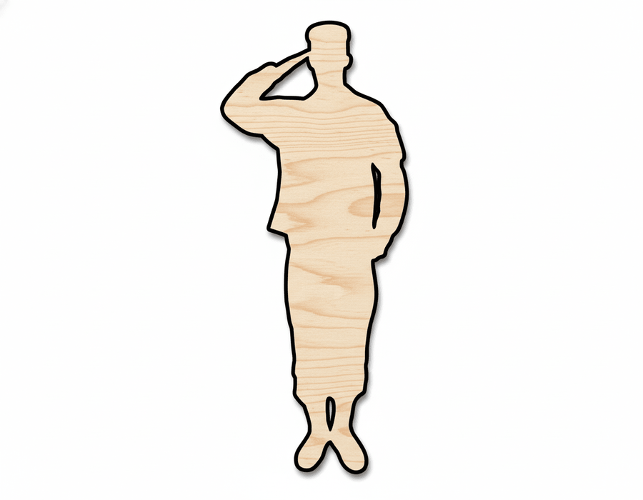 Unfinished Wood American Hero Shape | DIY Craft Cutout | up to 46" DIY - NameSigns.com