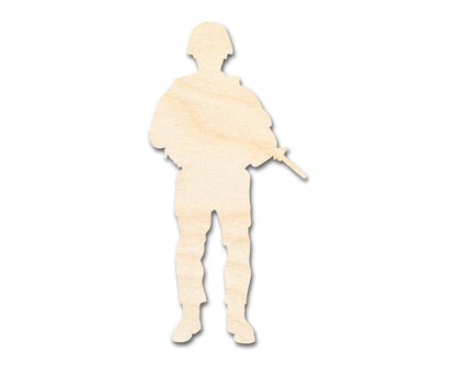 Unfinished Wood American Soldier Shape | DIY Craft Cutout | up to 46" DIY - NameSigns.com
