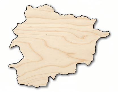 Unfinished Wood Andorra Shape - Country - Craft - up to 46" DIY - NameSigns.com