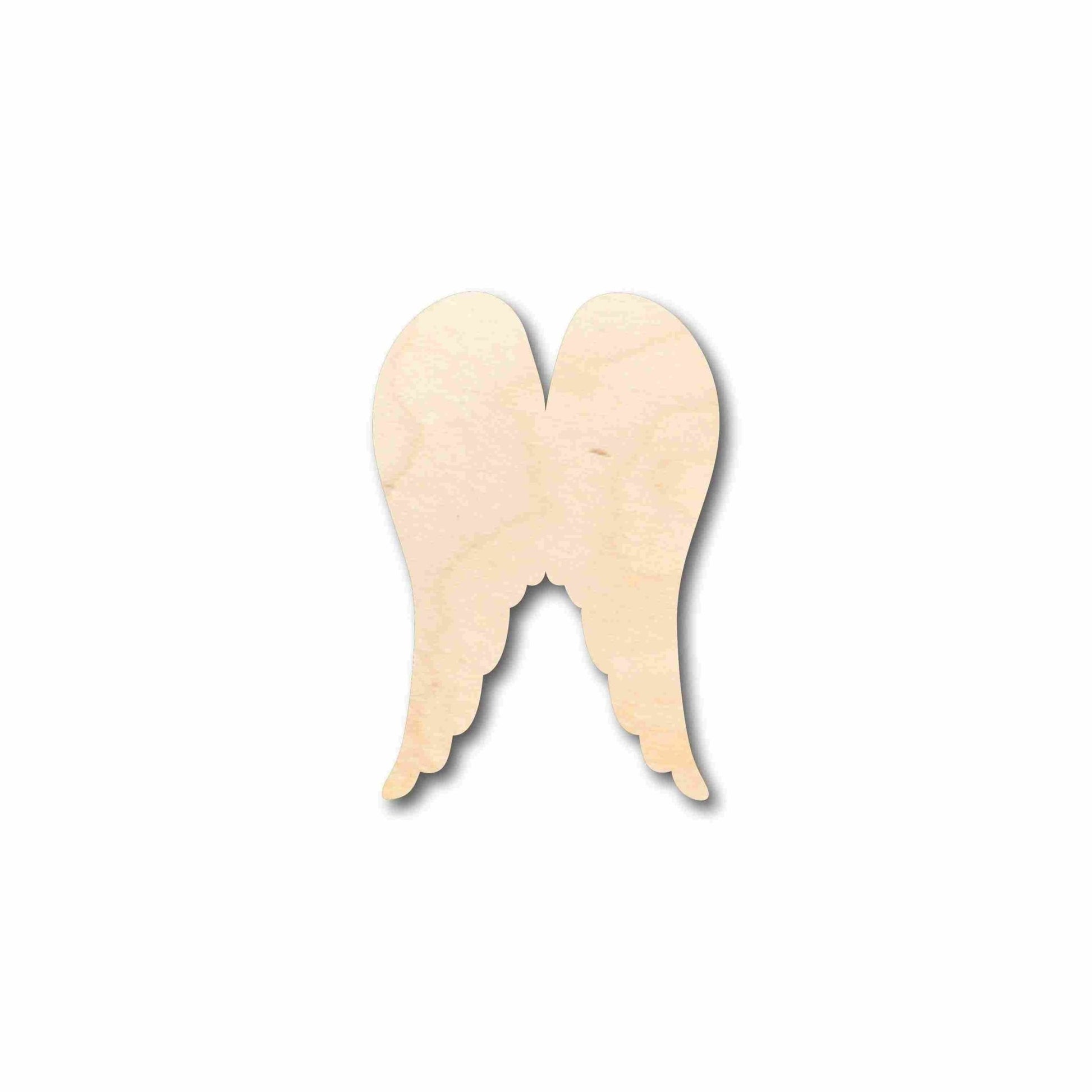 Unfinished Wood Angel Wings Silhouette - Craft - up to 46" DIY - NameSigns.com